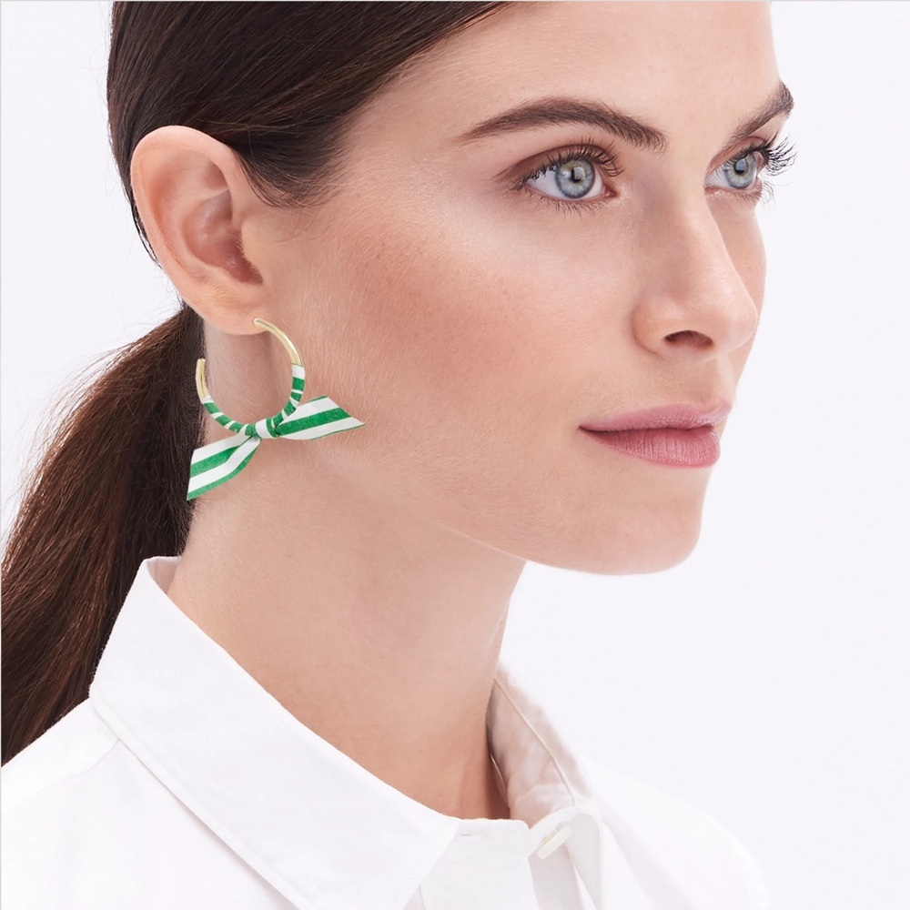 NWT ✨ J Crew Ribbon Wrapped Hoop earrings